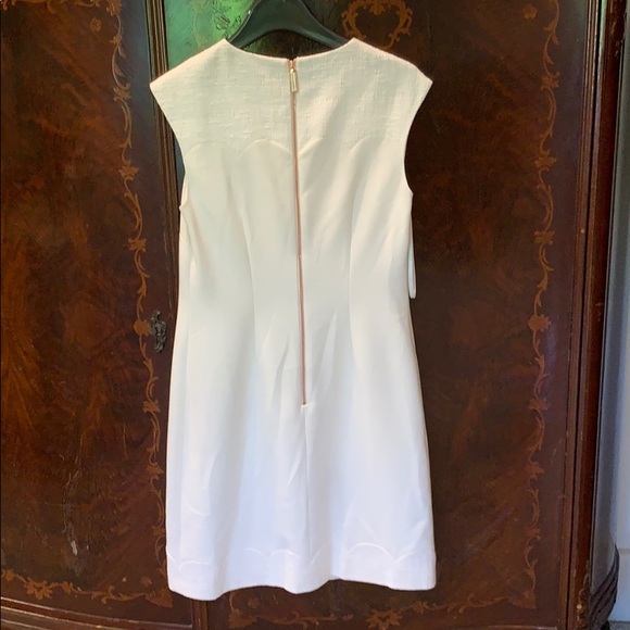 Ted Baker white dress with tweed detail - Picture 3 of 7